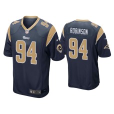 Men's Los Angeles Rams #94 A'Shawn Robinson Navy Game Jersey