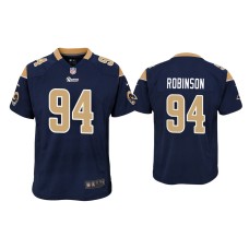 Youth Los Angeles Rams #94 A'Shawn Robinson Navy Game Jersey