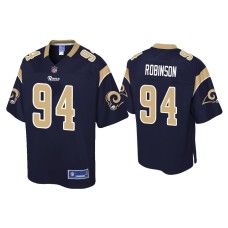 Men's Los Angeles Rams #94 A'Shawn Robinson Navy Pro Line Jersey