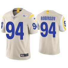 Men's Los Angeles Rams #94 A'Shawn Robinson Vapor Limited Bone Jersey