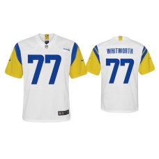 Youth Los Angeles Rams #77 Andrew Whitworth White Alternate Game Jersey