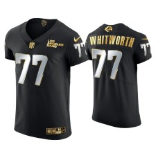 Men's Los Angeles Rams #77 Andrew Whitworth Black Golden Edition Vapor Elite Jersey