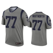 Men's Los Angeles Rams #77 Andrew Whitworth Gray Inverted Legend Jersey