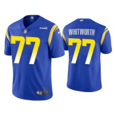 Men's Los Angeles Rams #77 Andrew Whitworth Vapor Limited Royal Jersey