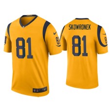 Men's Los Angeles Rams #81 Color Rush Legend Ben Skowronek Gold Jersey