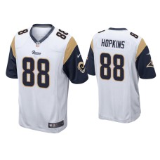 Men's Los Angeles Rams #88 Brycen Hopkins White Game Jersey