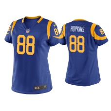 Women's Los Angeles Rams #88 Brycen Hopkins Royal Game Jersey