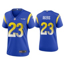 Women's Los Angeles Rams #23 Cam Akers Royal Game Jersey