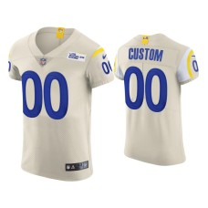 Men's Los Angeles Rams #00 Custom Cream Vapor Elite Jersey