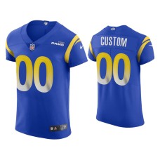 Men's Los Angeles Rams #00 Custom Royal Vapor Elite Jersey