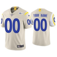 Men's Los Angeles Rams #00 Custom Vapor Limited Bone Jersey