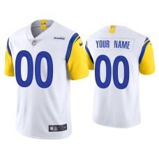 Men's Los Angeles Rams #00 Custom Vapor Limited White Jersey