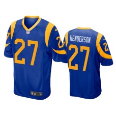 Men's Los Angeles Rams #27 Darrell Henderson Royal NFL Draft Game Jersey