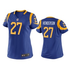 Men's Los Angeles Rams #27 Darrell Henderson Royal NFL Draft Game Jersey