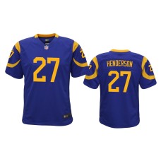 Men's Los Angeles Rams #27 Darrell Henderson Royal NFL Draft Game Jersey