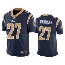 Men's Los Angeles Rams #27 Darrell Henderson Navy NFL Draft Vapor Limited Jersey