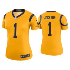 Women's Los Angeles Rams #1 Color Rush Legend DeSean Jackson Gold Jersey