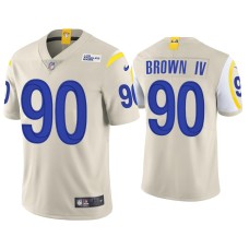 Men's Los Angeles Rams #90 Earnest Brown IV Vapor Limited Bone Jersey