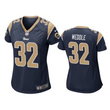 Women's Los Angeles Rams #32 Eric Weddle Navy Game Jersey