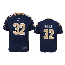 Youth Los Angeles Rams #32 Eric Weddle Navy Game Jersey