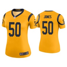 Women's Los Angeles Rams #50 Color Rush Legend Ernest Jones Gold Jersey