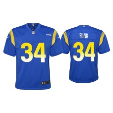 Youth Los Angeles Rams #34 Jake Funk Royal Game Jersey