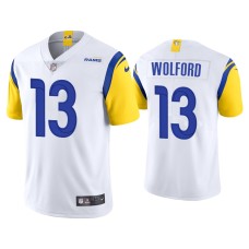 Men's Los Angeles Rams #13 John Wolford Vapor Limited White Jersey