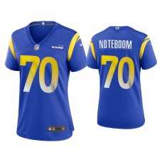 Women's Los Angeles Rams #70 Joseph Noteboom Royal Game Jersey