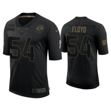 Men's Los Angeles Rams #54 Leonard Floyd Black 2020 Salute to Service Limited Jersey