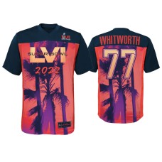 Men's Los Angeles Rams #77 Andrew Whitworth Red Black Super Bowl LVI Game Jersey