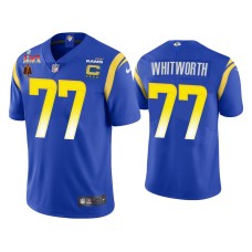 Men's Los Angeles Rams #77 Andrew Whitworth Royal 2021 Walter Payton NFL Man of the Year Award Limited Jersey