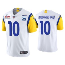 Men's Los Angeles Rams #10 Cooper Kupp White 2021 NFL Offensive Player of the Year Limited Jersey