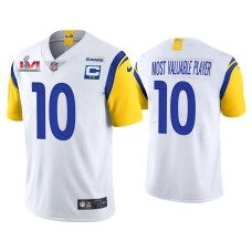 Men's Los Angeles Rams #10 Cooper Kupp White Super Bowl LVI MVP Limited Jersey