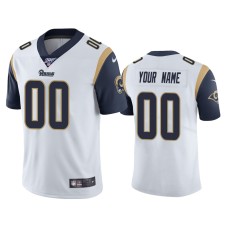 Men's Los Angeles Rams #00 Custom 100th Season White Vapor Limited Jersey