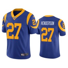 Men's Los Angeles Rams #27 100th Season Darrell Henderson Royal Limited Jersey