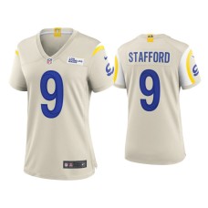 Women's Los Angeles Rams #9 Matthew Stafford Bone Game Jersey