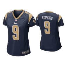 Women's Los Angeles Rams #9 Matthew Stafford Navy Game Jersey