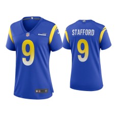 Women's Los Angeles Rams #9 Matthew Stafford Royal Game Jersey