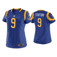 Women's Los Angeles Rams #9 Matthew Stafford Royal Game Jersey