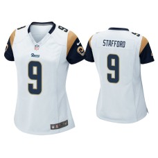 Women's Los Angeles Rams #9 Matthew Stafford White Game Jersey