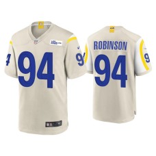 Men's Los Angeles Rams #94 A'Shawn Robinson Bone Game Jersey