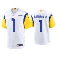 Men's Los Angeles Rams #1 Allen Robinson II White Alternate Game Jersey