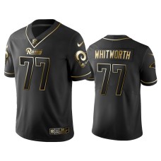 Men's Los Angeles Rams #77 2019 Golden Edition Vapor Untouchable Limited Andrew Whitworth Black Jersey's