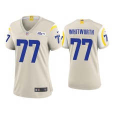 Women's Los Angeles Rams #77 Andrew Whitworth Bone Game Jersey