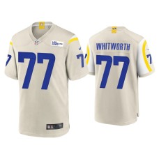 Men's Los Angeles Rams #77 Andrew Whitworth Bone Game Jersey