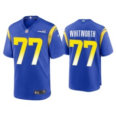 Men's Los Angeles Rams #77 Andrew Whitworth Royal Game Jersey