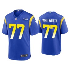 Men's Los Angeles Rams #77 Andrew Whitworth Royal Game Jersey