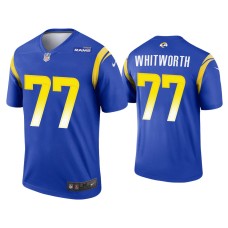 Men's Los Angeles Rams #77 Andrew Whitworth Royal Legend Jersey