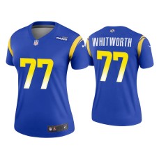 Women's Los Angeles Rams #77 Andrew Whitworth Royal Legend Jersey