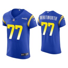 Men's Los Angeles Rams #77 Andrew Whitworth Royal Vapor Elite Jersey